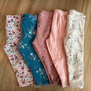 Set of 5 Baby Leggings size 18m